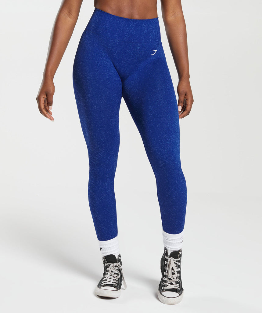 Gymshark Adapt Fleck Seamless Leggings Cobalt Blue/Iris Blue Gymshark