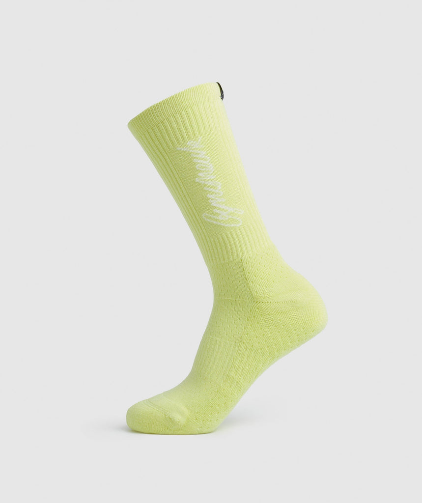 Gymshark Handwriting Sock Firefly Green/White Gymshark