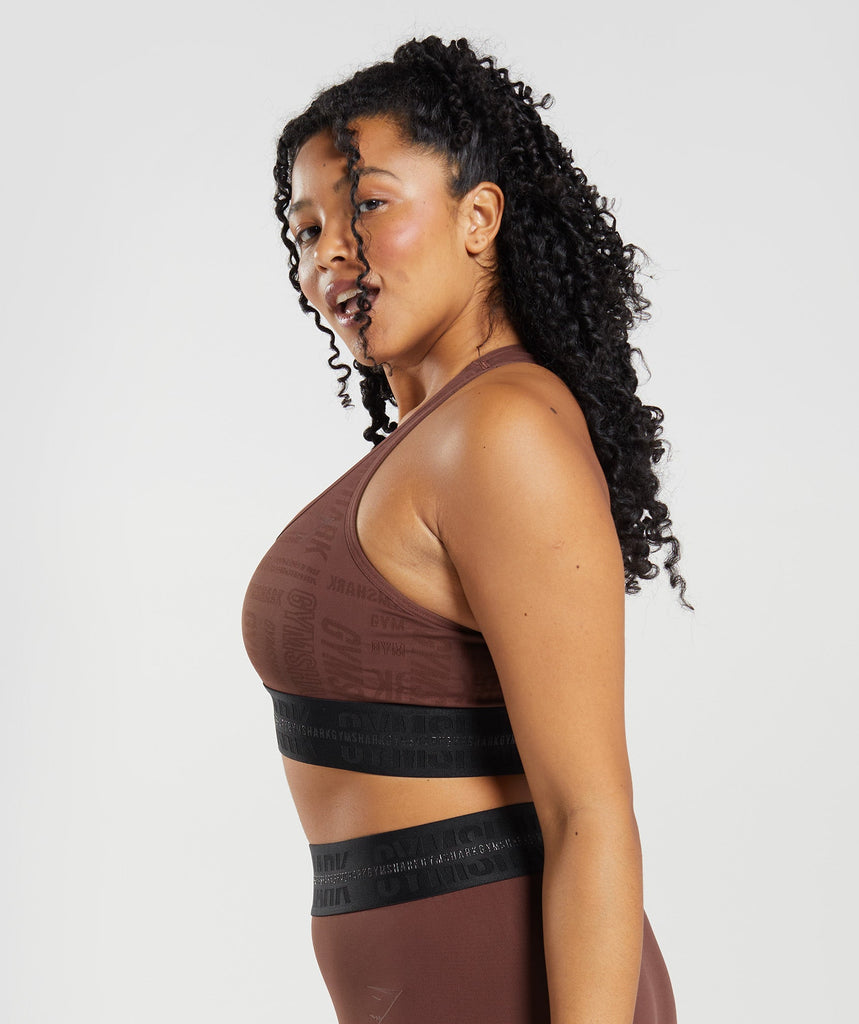 Gymshark Vision Sports Bra Cherry Brown Gymshark